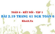 Bài 2.19 trang 41 SGK Toán 6 tập 1 Kết nối tri thức
